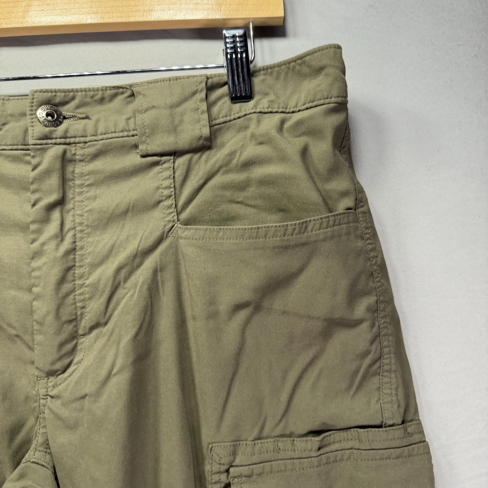 Duluth Trading Cargo Pants Men Large 34x34 Nylon Work Forest Green Dad Hike Camp - Picture 4 of 14
